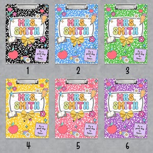 Personalized Teacher Clipboard: Custom Acrylic Composition Book image 3