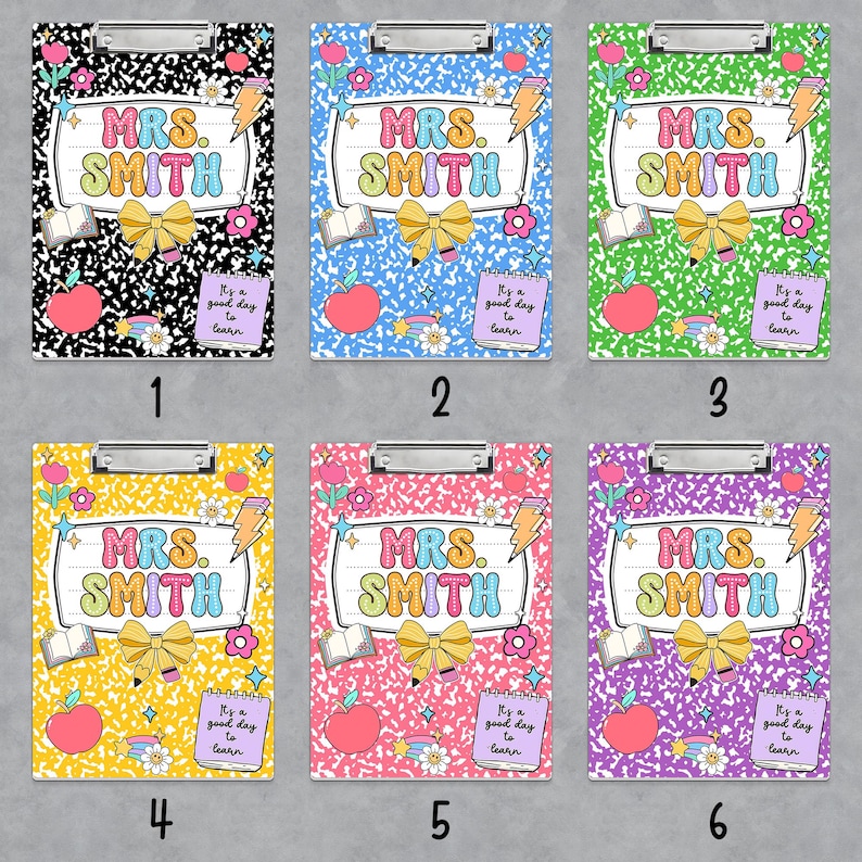 Personalized Teacher Clipboard: Custom Acrylic Composition Book image 3