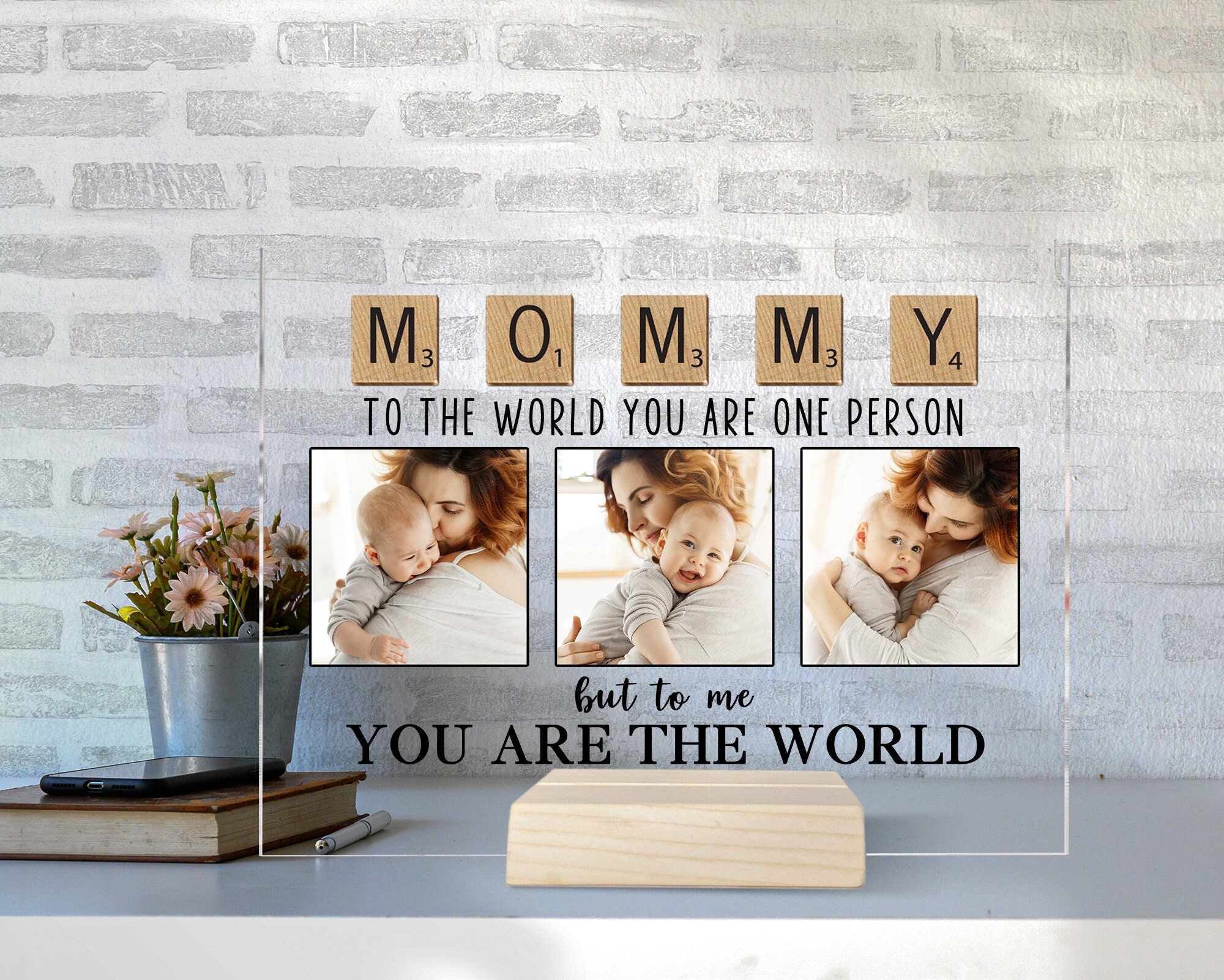  TRUMPETIC Mothers Day Gifts, Personalized To My Mom Plaque,  Gifts For Mom From Son Unique, Birthday Gifts For Mom from Son, Mom Gifts  From Son, Mom Gifts From Sons, 3 Layer