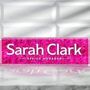 Personalized Acrylic Desk Name Plate: Teacher Coworker Gift zdjęcie 7
