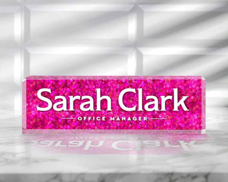 Personalized Acrylic Desk Name Plate: Teacher Coworker Gift zdjęcie 7