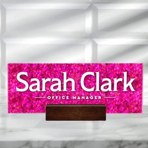 Personalized Acrylic Desk Name Plate: Teacher Coworker Gift zdjęcie 8