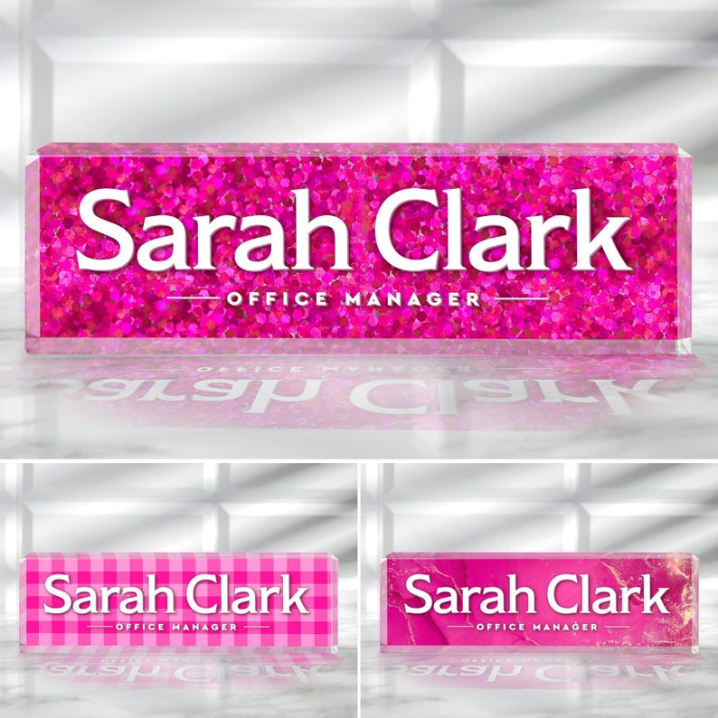 Personalized Acrylic Desk Name Plate: Teacher Coworker Gift zdjęcie 1