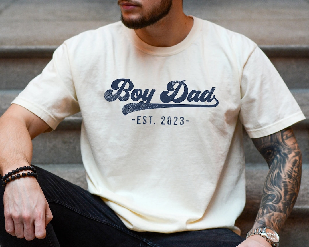Boy Dad Est Shirt Boy Dad Shirt Boy Dad Gift Fathers Day Etsy