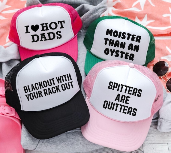 Black and White Trucker Hats with Funny Sayings- hat roulette Unhinged Bachelor Party Trucker Hat Roulette Pack: Funny  main image 2