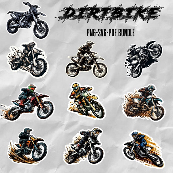 Dirt Bike, Motocross SVG PNG Bundle | Racing, Motorcycle, Moto Mom Designs | Ultimate Biker Digital file Collection