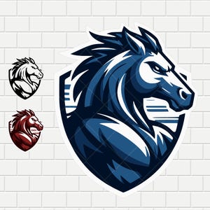 Mustang | Horse | Mascot | Cut file | Vector | Sports logo | School Spirit | SVG PNG PDF Bundle | Digital File | Clipart | Instant Download