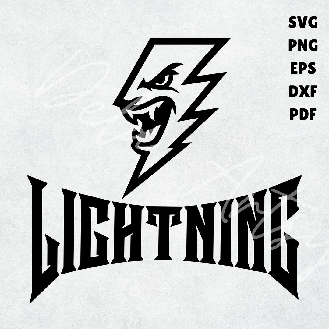 Modern Lightning Team-mascottelogo | Vet elektrische bout vector ontwerp  svg png eps pdf voor sportteams, scholen, kleding en digitaal gebruik -  Etsy Nederland, image size:1080x1080