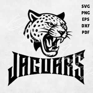 Bold Jaguars Mascot Logo | Fierce Jaguar Head Vector Design svg png eps dxf pdf for Sports Teams, Schools, Shirts, Decals & Branding