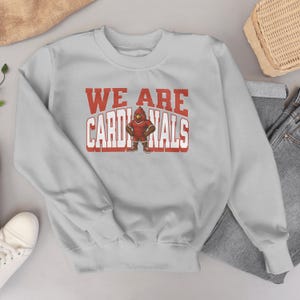 We Are Cardinals Mascot Logo SVG PNG PDF | Red White School Team Logo | Cardinal Digital Design for T-Shirts Spirit Wear, Cricut Sublimation