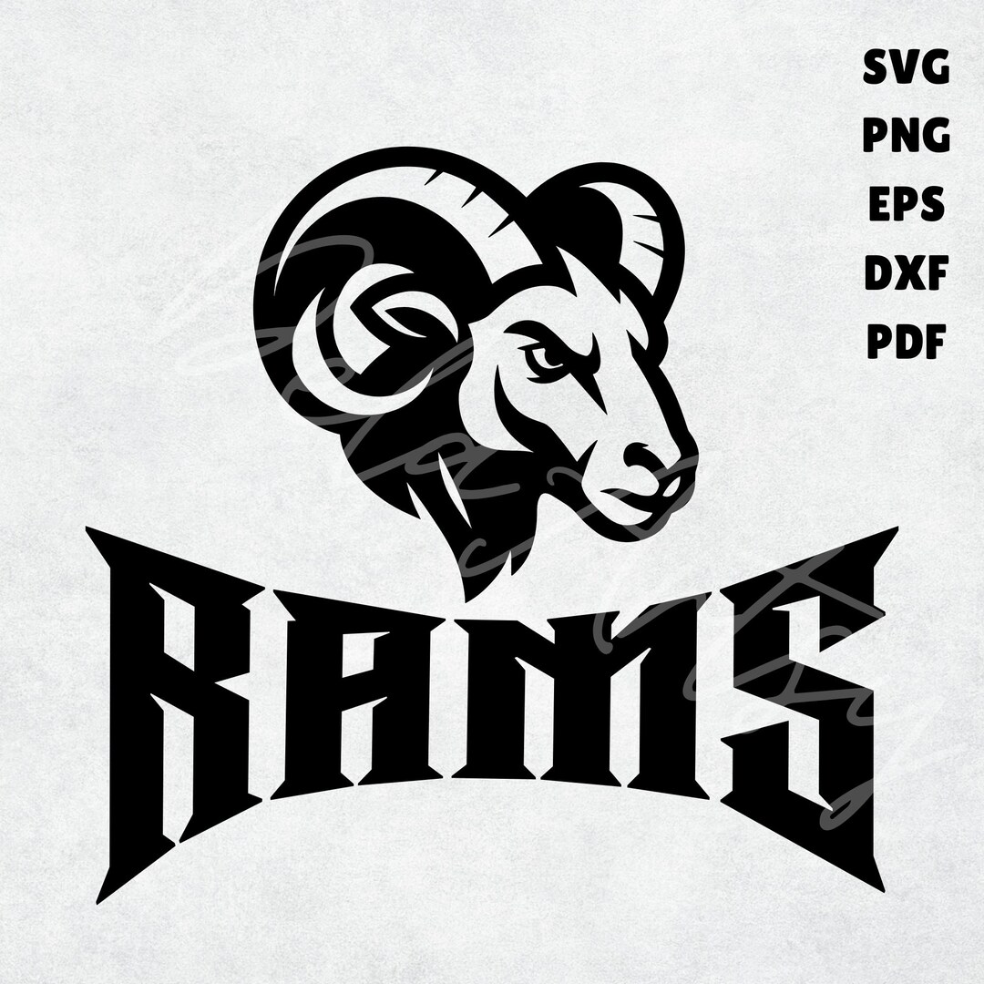 Rams Mascot Logo Svg Png Eps Pdf | Bold Ram Head Team Design for Shirts ...