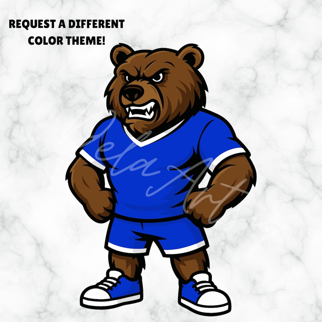Mascotte sportiva dell'orso SVG PNG PDF Logo della squadra