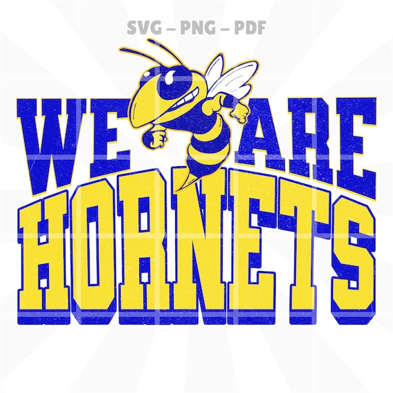 Vintage We Are Hornets Logo - SVG PNG PDF – Fierce Yellow & Blue