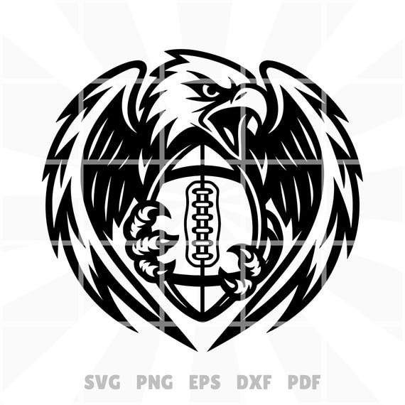 Fierce Bird of Prey Football Svg Png Eps Pdf – Eagle Hawk Falcon