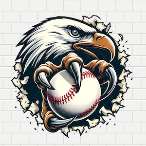 Eagle | Baseball Sports Mascot | Softball Sports logo | School Mascot | PNG PDF Bundle | Digital | Clipart | Instant Download