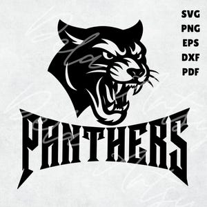 Fierce Panthers Mascot Logo | Bold Panther Head Vector Design svg png eps  pdf for Teams, School Spirit, Apparel & Custom Merch