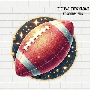 Fussball Glitzer Sparkle platsch | Digitales Design PNG | Fußball Sublimation | Transparenter Hintergrund | Hauptqualität 300dpi | Sofort Download