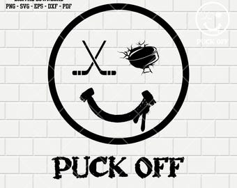 Hockey Smiling Face Offensive | Hockey Dad | - svg png pdf eps dxf | Digital Files | Transparent Background | Cricut | Instant Download