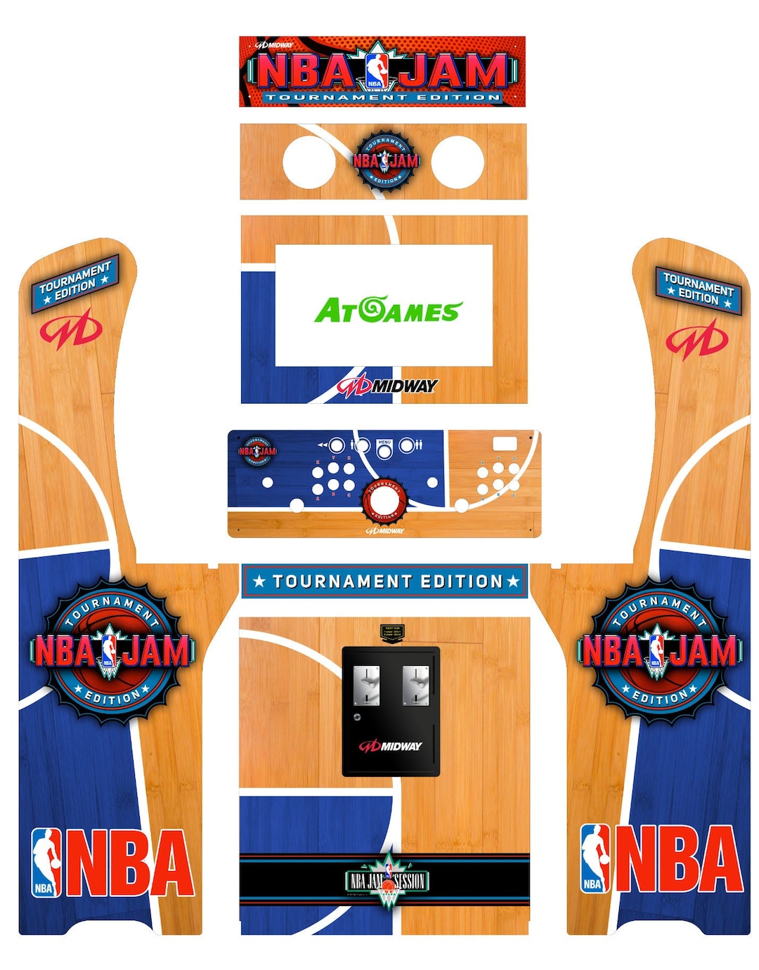 Atgames Legends Ultimate NBA Jam Graphic Kit Etsy