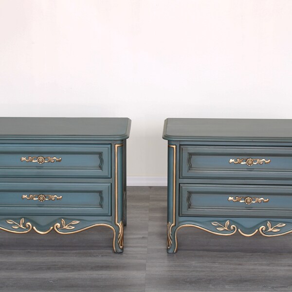 Green Nightstand Etsy