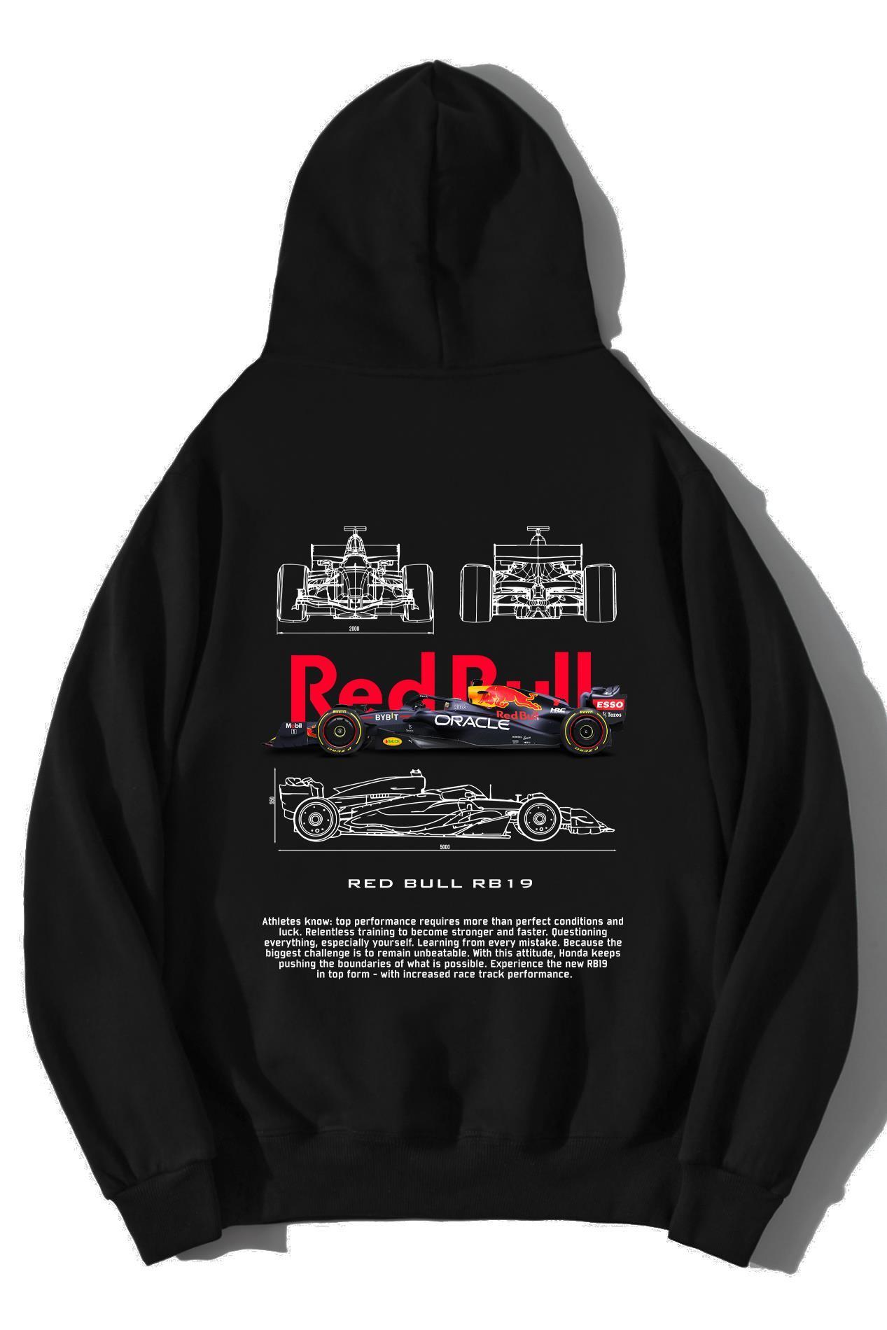 Red Bull Racing Car Oversize Hoodie: Unisex Motorsport Sweatshirt