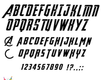 Letras de super-herói Svg Cricut, Fonte de super-herói Otf, Letras de bebê Svg, Corte de letras de fonte de bebê Svg, Super-herói Svg, Letras de super-heróis Svg