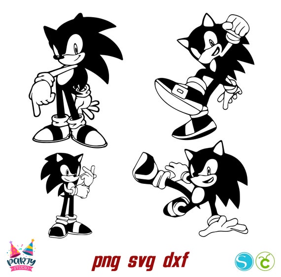Sonic Svg Bundle, Sonic Cricut Vector Sonic Clipart SVG Vector file for Silhouette cut Svg for Cricut Sonic Png Print clipart Baby Shirt DIY