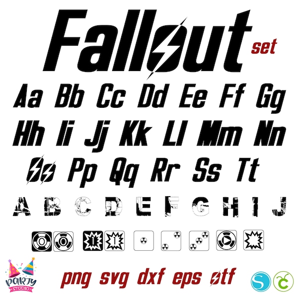 Retro Gamer Font OTF, Gamer Svg Letters Cricut, Apocalyptic Font, Retro Game font, Apocalyptic letters Png, Vintage Letters Fallout Font Svg