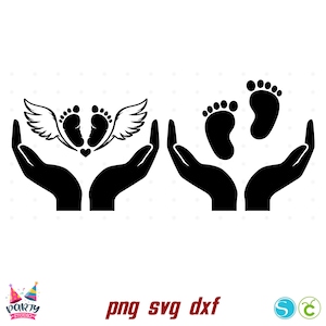 Hands Svg, Baby Angel Svg, Hands Png, Baby Feet SVG Cricut Newborn&#39;s Legs PNG, Baby Love Silhouette svg, Baby Feet Png Baby Legs Svg