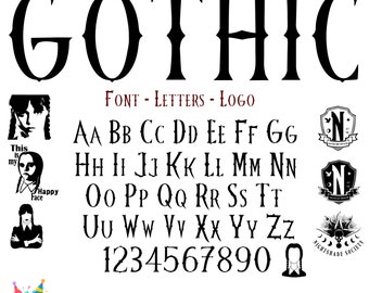 Gothic font Otf, Horror Svg Letters Cricut Horror Font, Girl Shirt Diy Horror Letters Png Girl font, Gothic logo svg, Gothic shirt diy svg