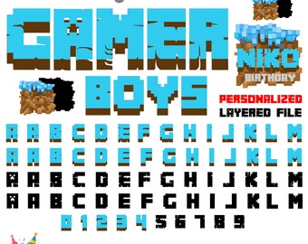 Gamer Svg Letters Layered, Birthday Baby Letters Svg Cricut, Gamer Font Svg, Baby font otf, Game Letters Png, Gamer shirt DIY, Game font svg