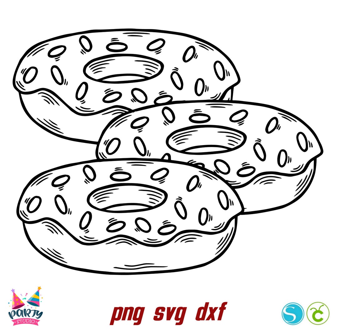 Donuts Svg Clipart, Donuts Cricut Vector Svg, Donut Vector, Donut ...