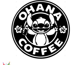 Ohana Coffee Logo Png, Coffee Svg Logo, Ohana SVG, Coffee Png Svg, Coffee Vectors Png Coffee Clipart Svg, Coffee Emblem Svg Decoração de café svg