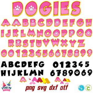 Dog Letters Svg Cricut, Baby Font Otf, Baby Letters Png, Baby Girl Font Cricut, Layered letters svg, Birthday Letters Svg, Baby Shirt Diy