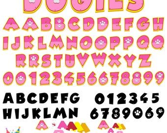 Dog Letters Svg Cricut, Baby Font Otf, Baby Letters Png, Baby Girl Font Cricut, Layered letters svg, Birthday Letters Svg, Baby Shirt Diy