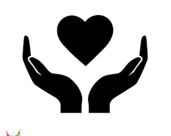 Mãos Svg Png Mãos com Coração Svg coração amor Svg Mãos Png Coração Cricut SVG Mãos Cricut Svg Coração PNG Amor Silhueta Svg Oração Cristã