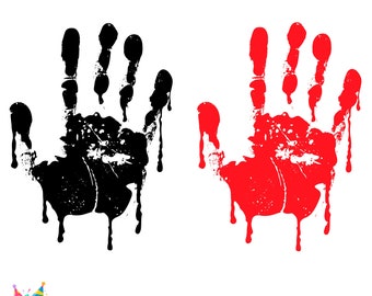 Mãos Sangrentas Svg Clipart Conjunto Mão Cricut Vetores Mão Sangrenta Clipart SVG Vector Silhueta de Mão cortada Svg para Mãos Cricut Png Halloween svg