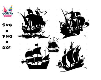 Segelbåtssilhuett SVG-paket, segelbåtsvg, segelbåtsvektorfil, segelbåt png, segelbåt dxf, segelbåtsklippfil för Cricut-silhuett