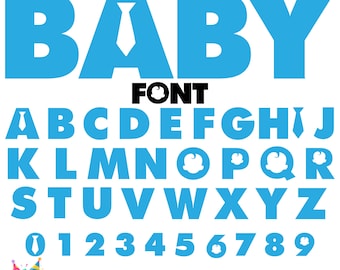 Fonte do bebê OTF Baby Boy Boss Fonte Svg Letras Cricut Baby Boy Boss svg Letras Boss Boy Cricut Boss Boy Letras do bebê svg Camisa de bebê DIY