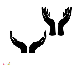 Mãos Svg, Mãos Png, Mãos Orando Cricut Oração cortada SVG para Cricut Mãos Clipart Religioso PNG Silhueta Cristã svg Clipart SVG Vector