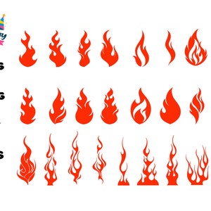 Fire Flames svg Bundle, Fire vector DXF Fire DIY Svg, Flame Fire svg cut Cricut Flames silhouette PNG clipart Flames svg Flames Cut File