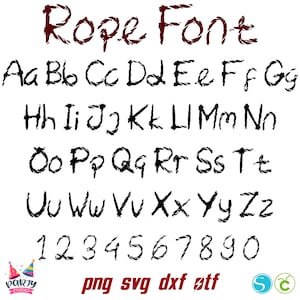 Fonte Rope svg, Rope Letters svg, Cowboy Svg Letters Western Font OTF Western SVG Font Letras ocidentais SVG para Cricut Handwriting Cowboy Font