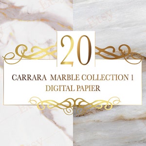 Carrara Marmor Digitales Papier, echte natürliche Marmorstruktur und Oberflächenhintergrund. Bild 3