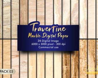 Digitales Travertin Marmor Papier, Travertin Texturen, Marmor Digitales Papier, Digitaler Planer Deckel, Travertin Fliesen für Keramik