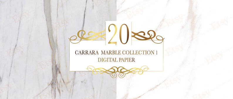 Carrara Marble digital paper, Real Natural Marble Texture And Surface Background. image 9