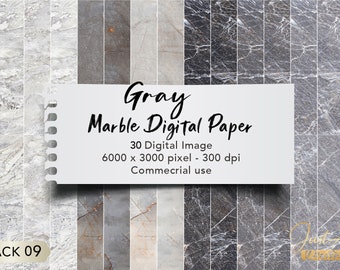 Gray Marble Digital Papers Silver Marble Paper and Glossy Marble Backdrops Silver Glitter Digital Scrapbooking Paper Printable Paper