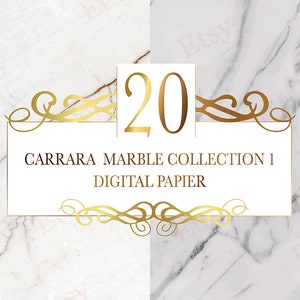 Carrara Marble digital paper, Real Natural Marble Texture And Surface Background. image 7