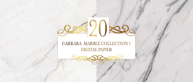 Carrara Marble digital paper, Real Natural Marble Texture And Surface Background. image 7