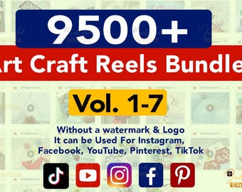 Art & Craft Reels Bundle: Elevate Your Social Media, Bring your Instagram, YouTube, TikTok, Facebook, Pinterest, and LinkedIn