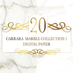 Carrara Marble digital paper, Real Natural Marble Texture And Surface Background. image 5